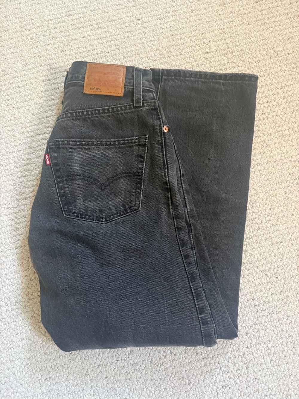 Levi's 501 90s Washed Black Straight Jeans